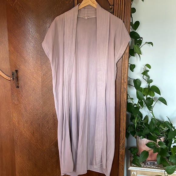 UO Soft Pink Vintage Throw Duster Layer - Picture 1 of 4